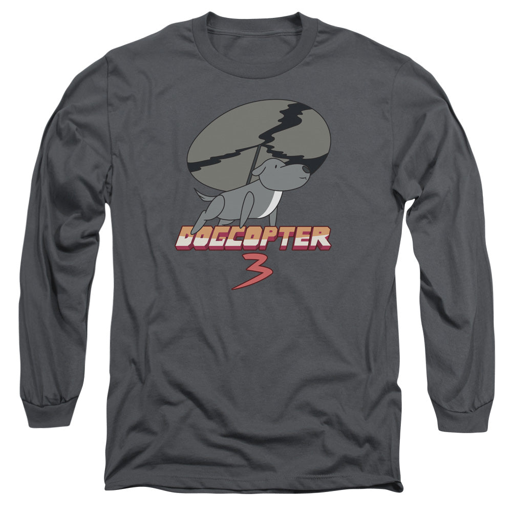 Steven Universe Dogcopter 3 Mens Long Sleeve Shirt Charcoal Officially Licensed