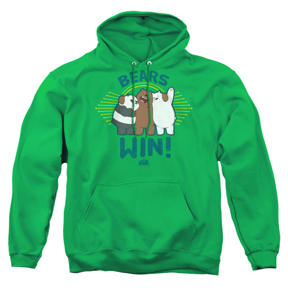 We Bare Bears Bears Win Mens Hoodie Kelly Green Officially Licensed