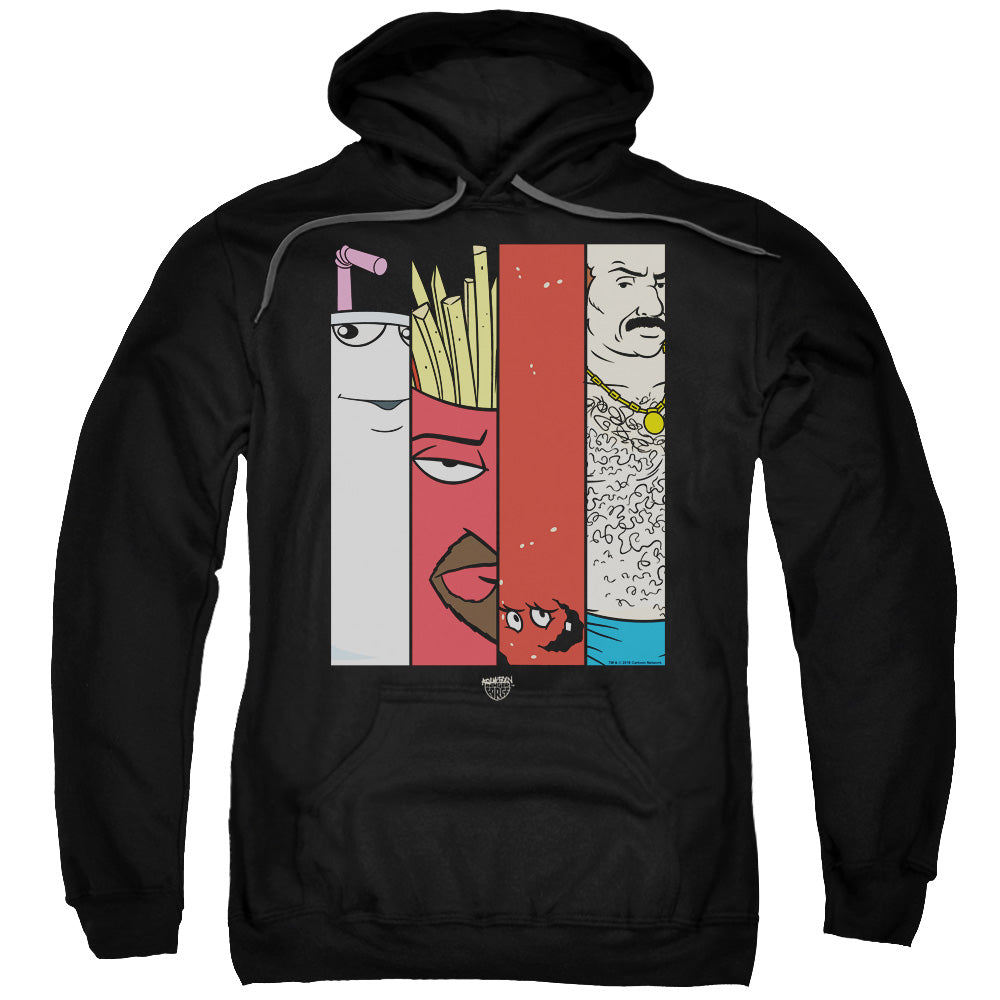 Aqua Teen Hunger Force Group 2 Tiles Mens Hoodie Black Officially Licensed