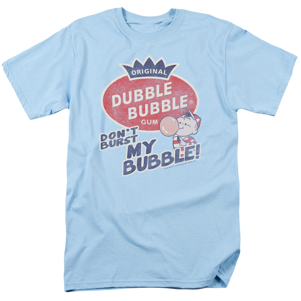 Dubble Bubble Burst Bubble Mens T Shirt Light Blue Officially Licensed