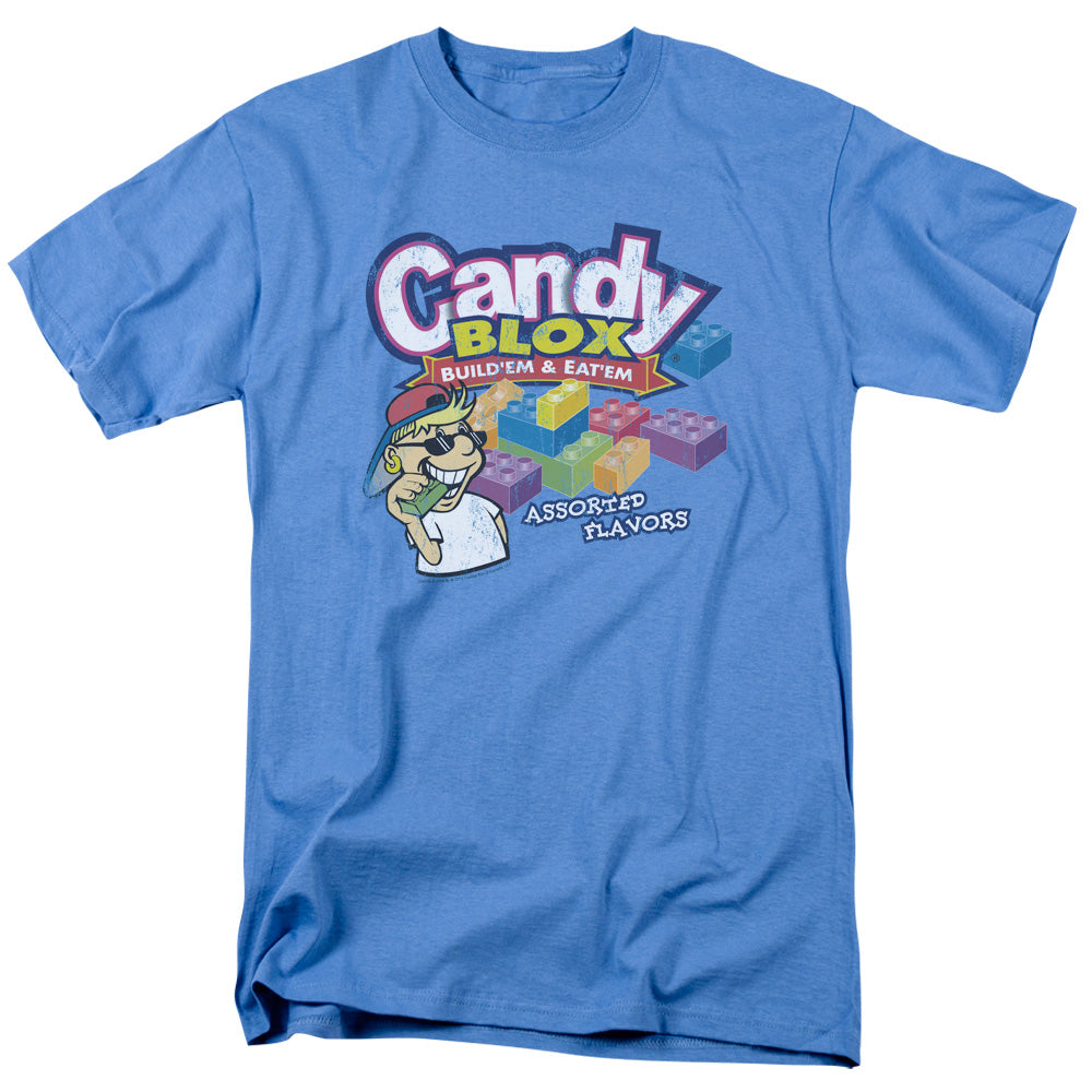 Dubble Bubble Candy Blox Mens T Shirt Carolina Blue Officially Licensed