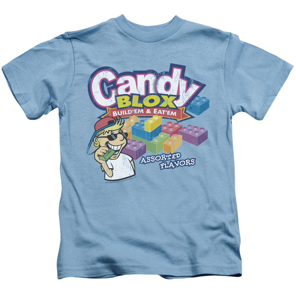 Dubble Bubble Candy Blox Juvenile Kids Youth T Shirt Carolina Blue (4) Officially Licensed