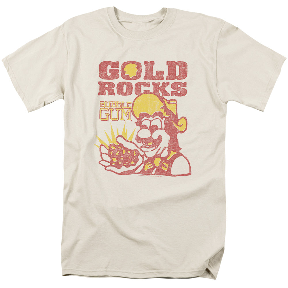 Dubble Bubble Gold Rocks Mens T Shirt Cream Officially Licensed