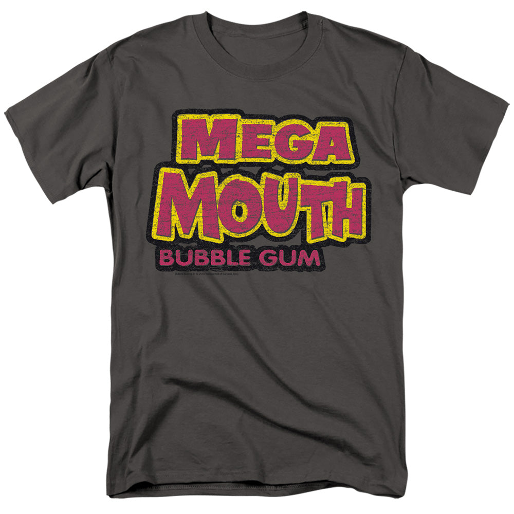 Dubble Bubble Mega Mouth Mens T Shirt Charcoal Officially Licensed