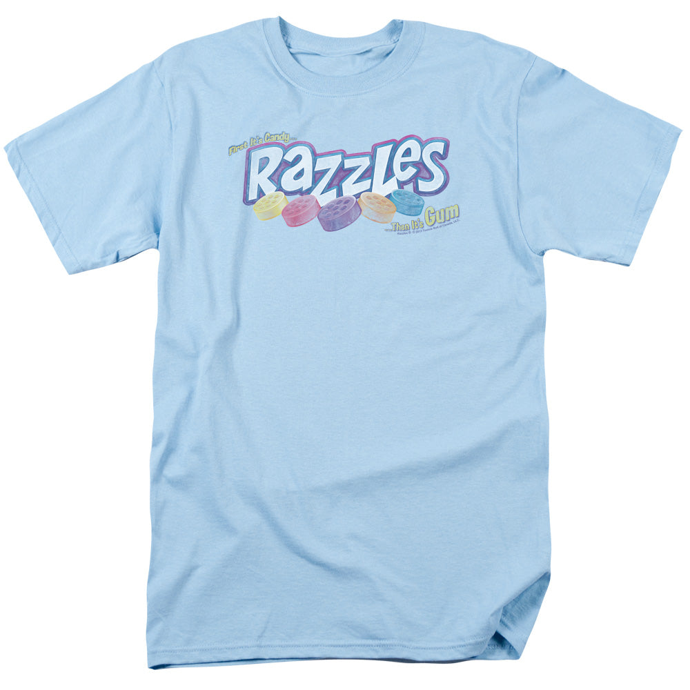 Dubble Bubble Distressed Logo Mens T Shirt Light Blue Officially Licensed