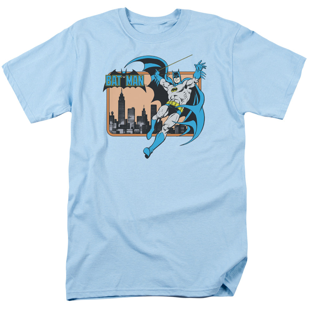 Dc Batman Batman In The City Mens T Shirt Light Blue Officially Licensed