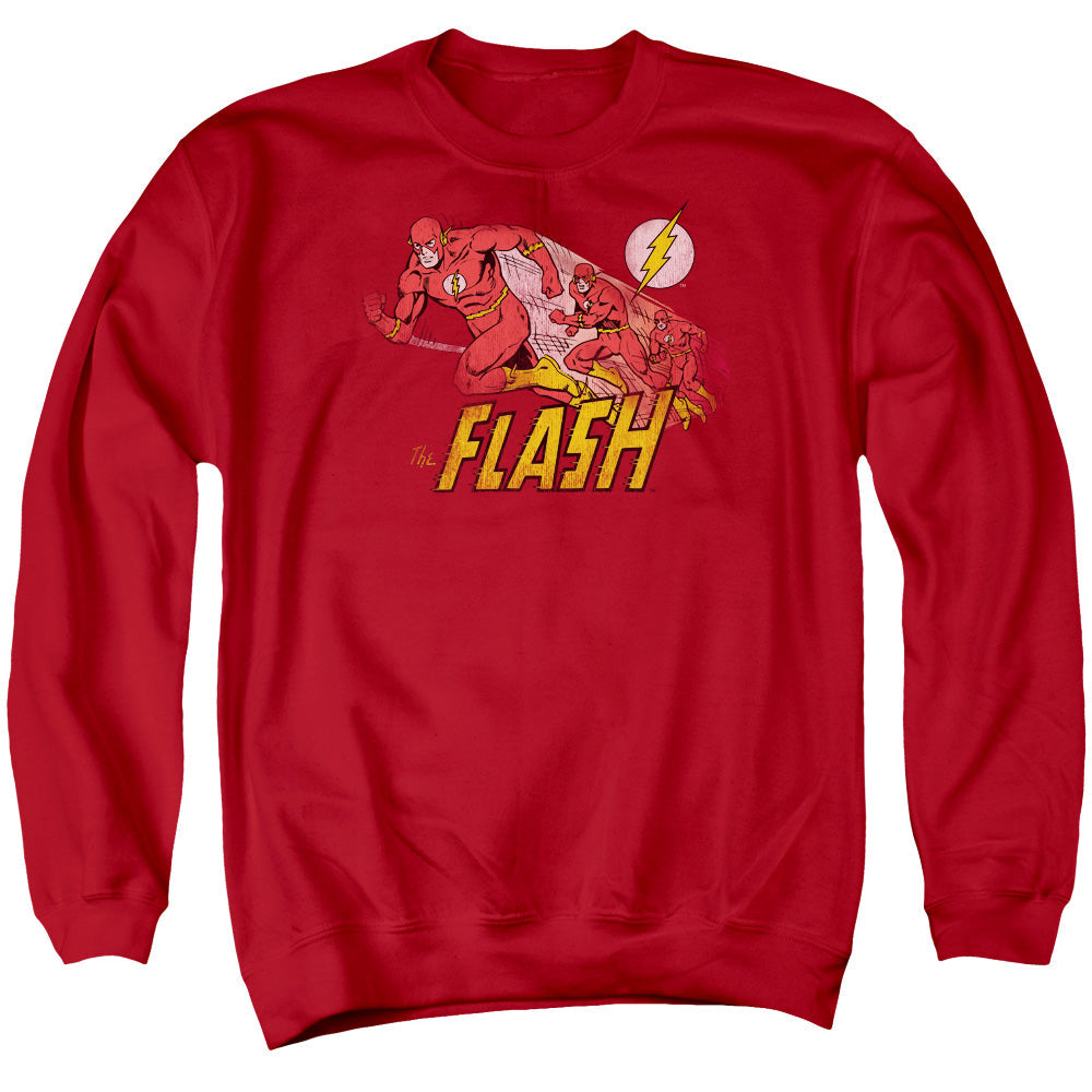 Dc Flash Crimson Comet Mens Crewneck Sweatshirt Red Officially Licensed