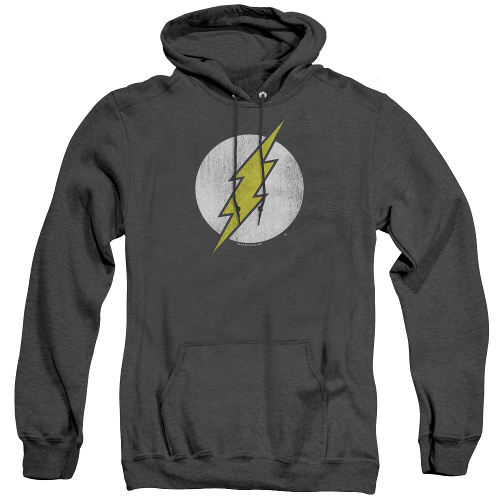 DC Comics Flash Flash Logo Distressed Heather Mens Hoodie Black Officially Licensed