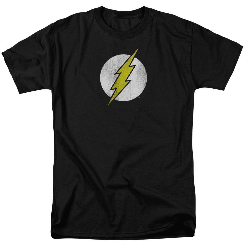 DC Comics Flash Flash Logo Distressed Mens T Shirt Black Officially Licensed