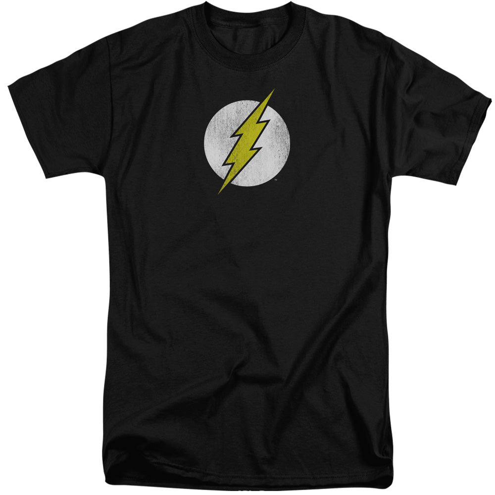 DC Comics Flash Flash Logo Distressed Mens Tall T Shirt Adult Tall Black Officially Licensed
