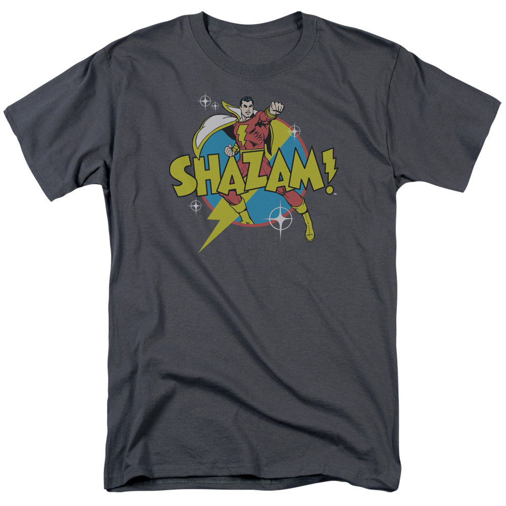 Dc Shazam Power Bolt Mens T Shirt Charcoal Officially Licensed