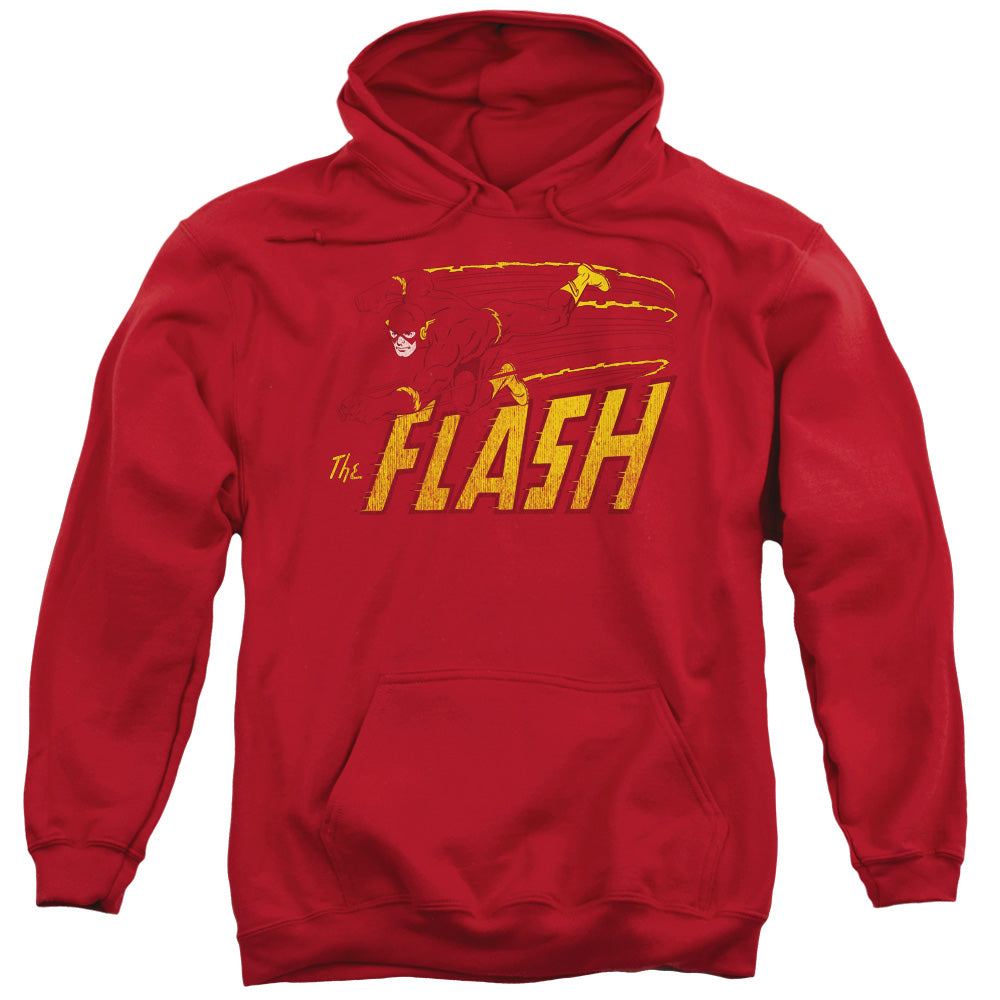 DC Comics Flash Flash Speed Distressed Mens Hoodie Red Officially Licensed