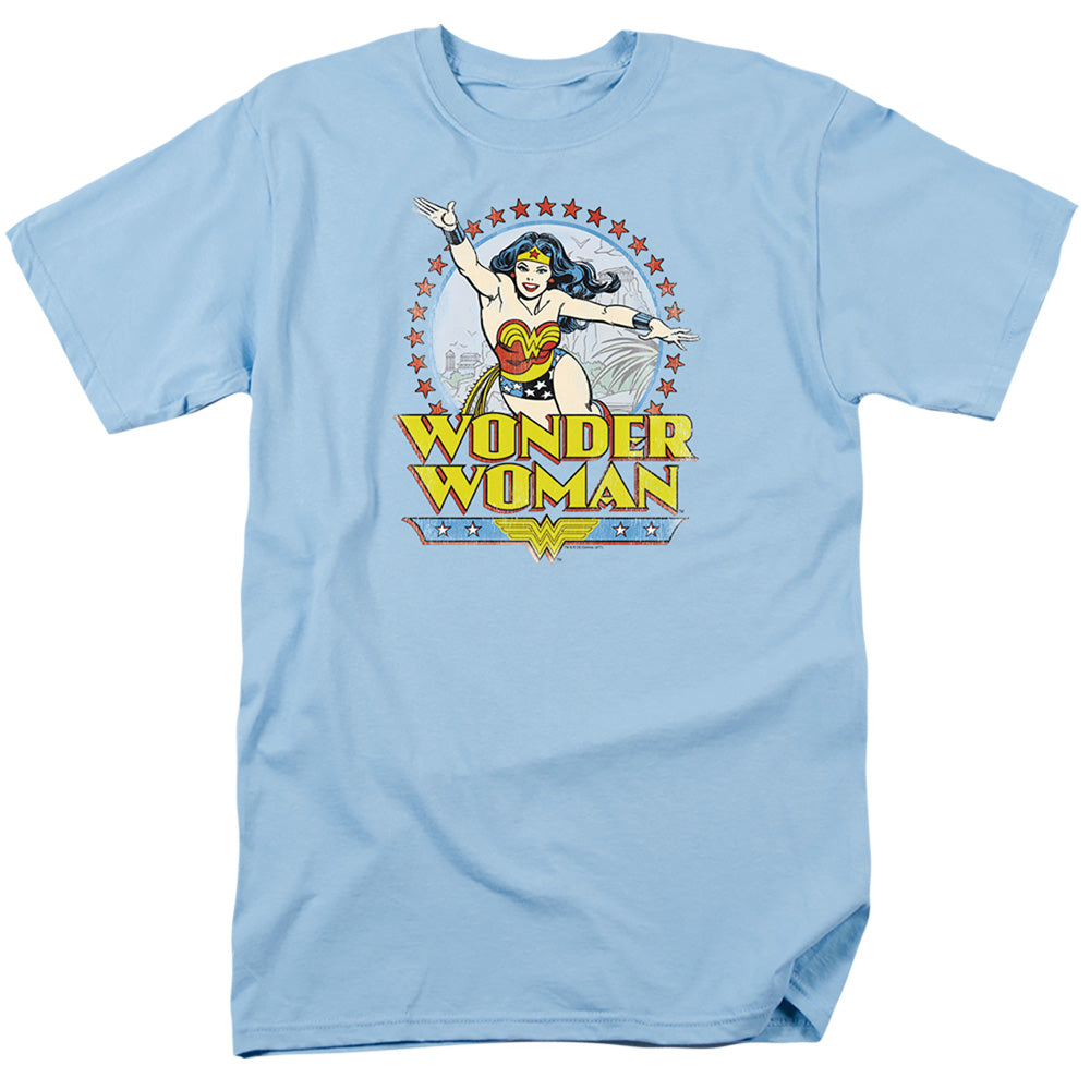 Dc Wonder Woman Star Of Paradise Island Mens T Shirt Light Blue Officially Licensed