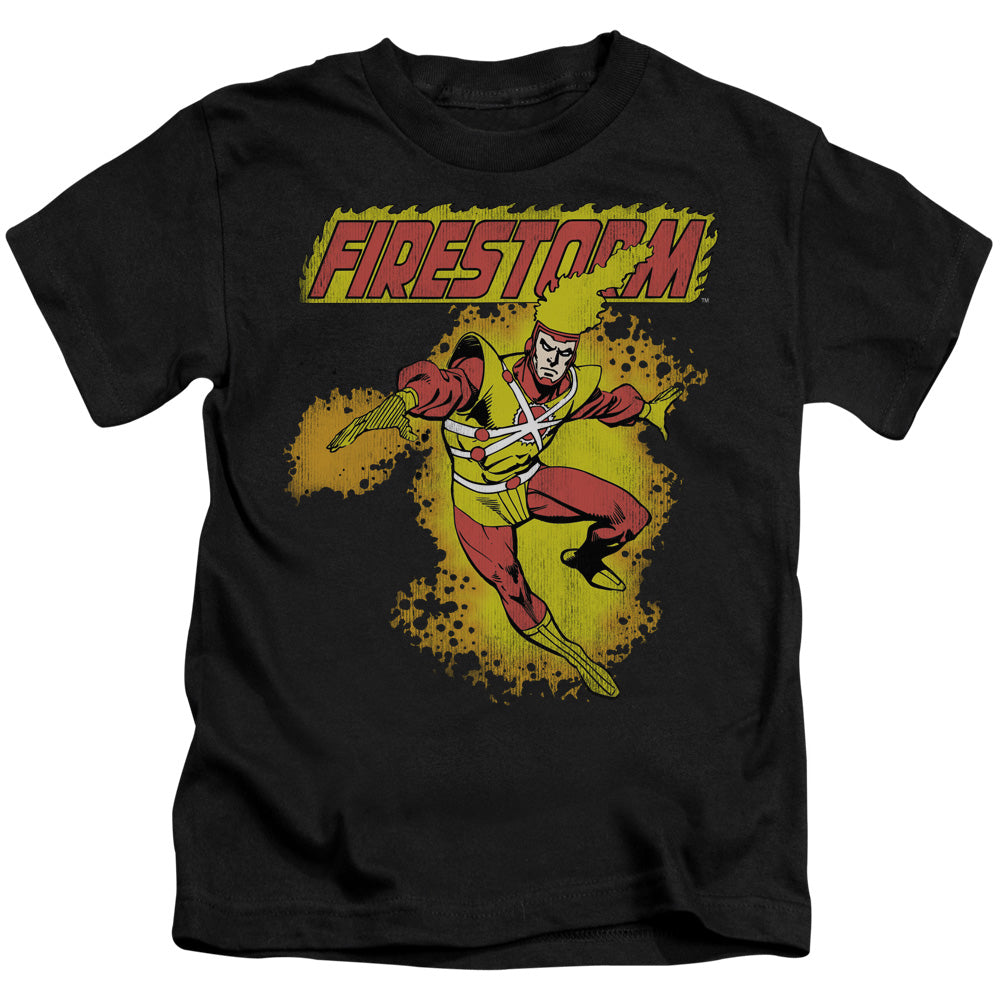 DC Comics Firestorm Juvenile Kids Youth T Shirt Black Officially Licensed