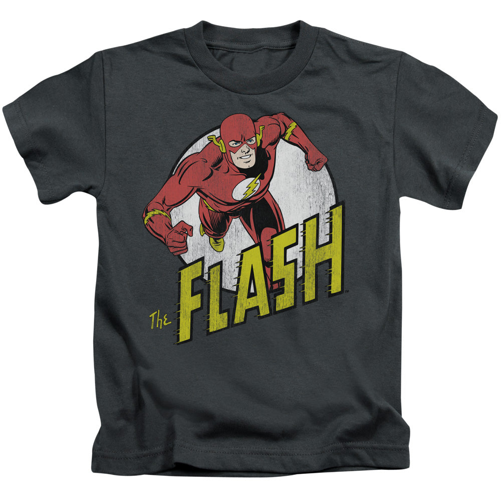 DC Comics Flash Run Flash Run Juvenile Kids Youth T Shirt Charcoal Officially Licensed