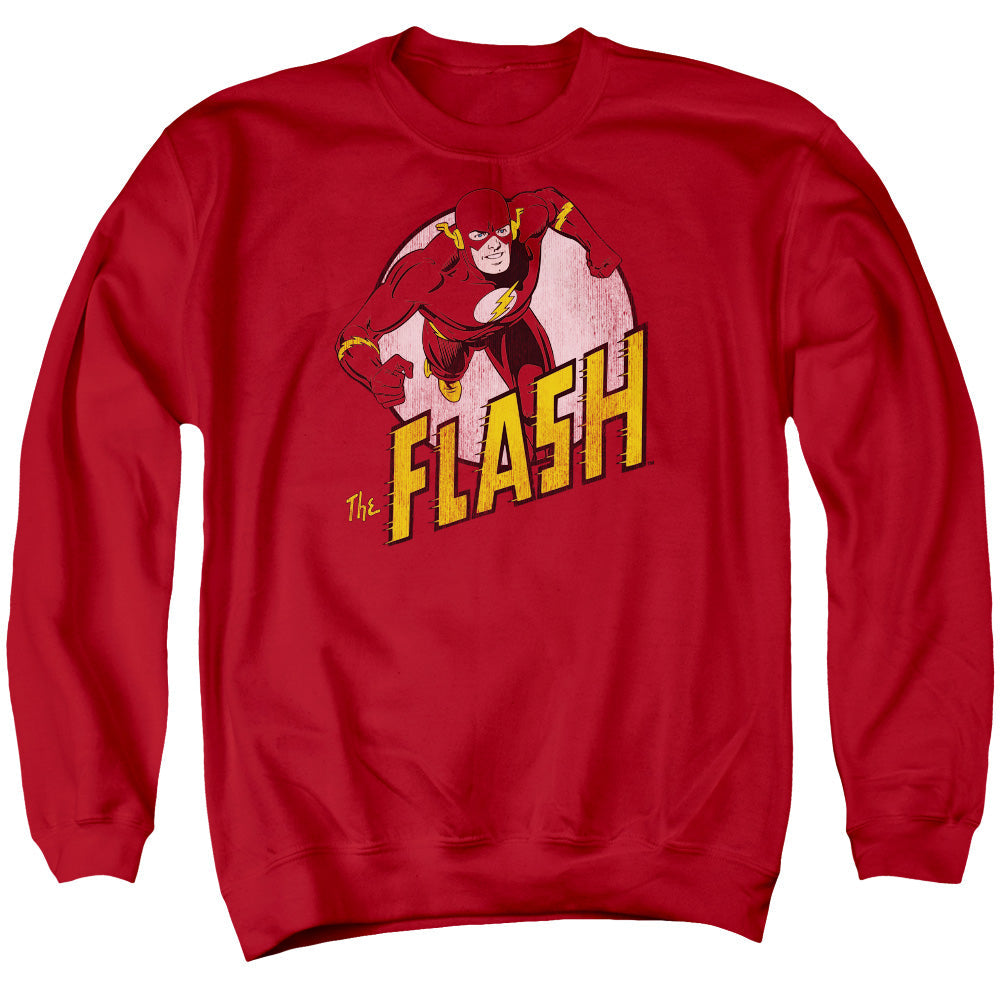 DC Comics Flash the Flash Mens Crewneck Sweatshirt Red Officially Licensed