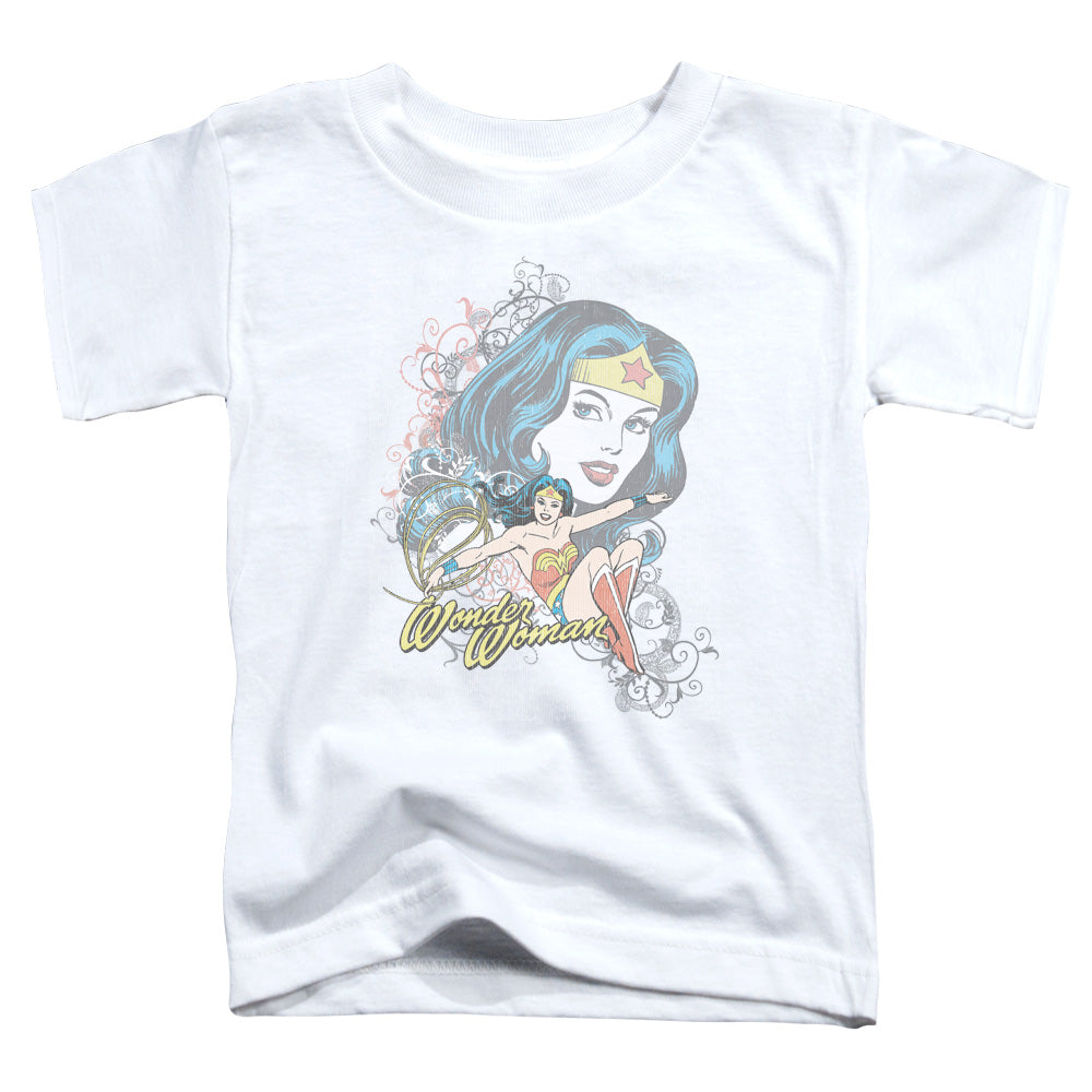 DC Comics Wonder Scroll Toddler Kids Youth T Shirt White Officially Licensed