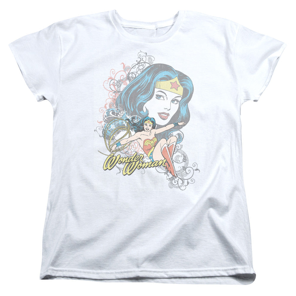 DC Comics Wonder Scroll Womens T Shirt White Officially Licensed