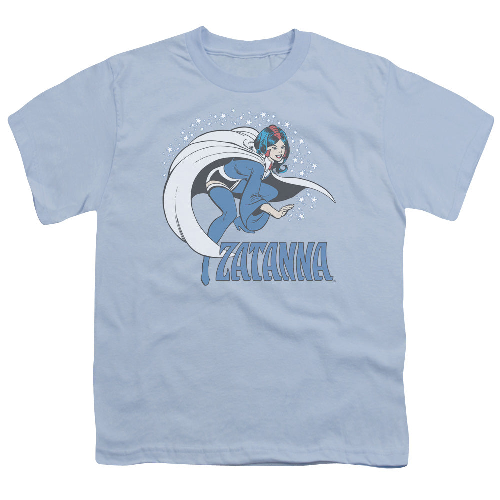 DC Comics Zatanna Kids Youth T Shirt Light Blue Officially Licensed