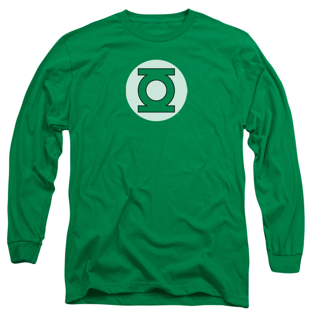 Dc Green Lantern Logo Mens Long Sleeve Shirt Kelly Green Officially Licensed