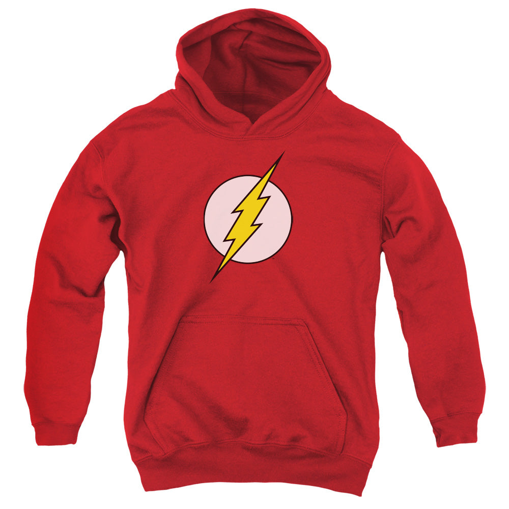 DC Comics Flash Flash Logo Kids Youth Hoodie Red Officially Licensed