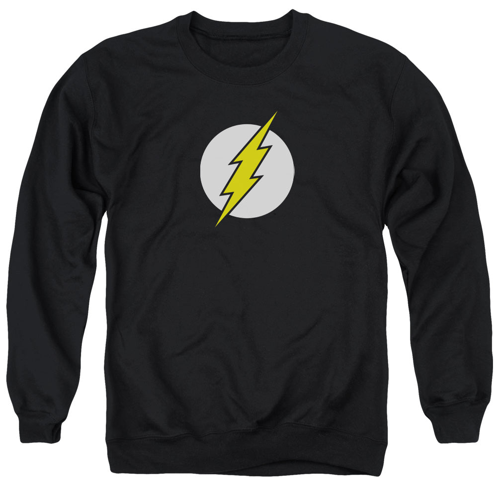 Dc Flash Flash Logo Mens Crewneck Sweatshirt Black Officially Licensed