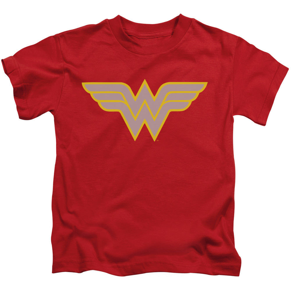 DC Comics Ww Logo Juvenile Kids Youth T Shirt Red Officially Licensed