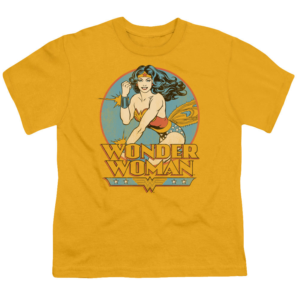 DC Comics Wonder Woman Kids Youth T Shirt Gold Officially Licensed