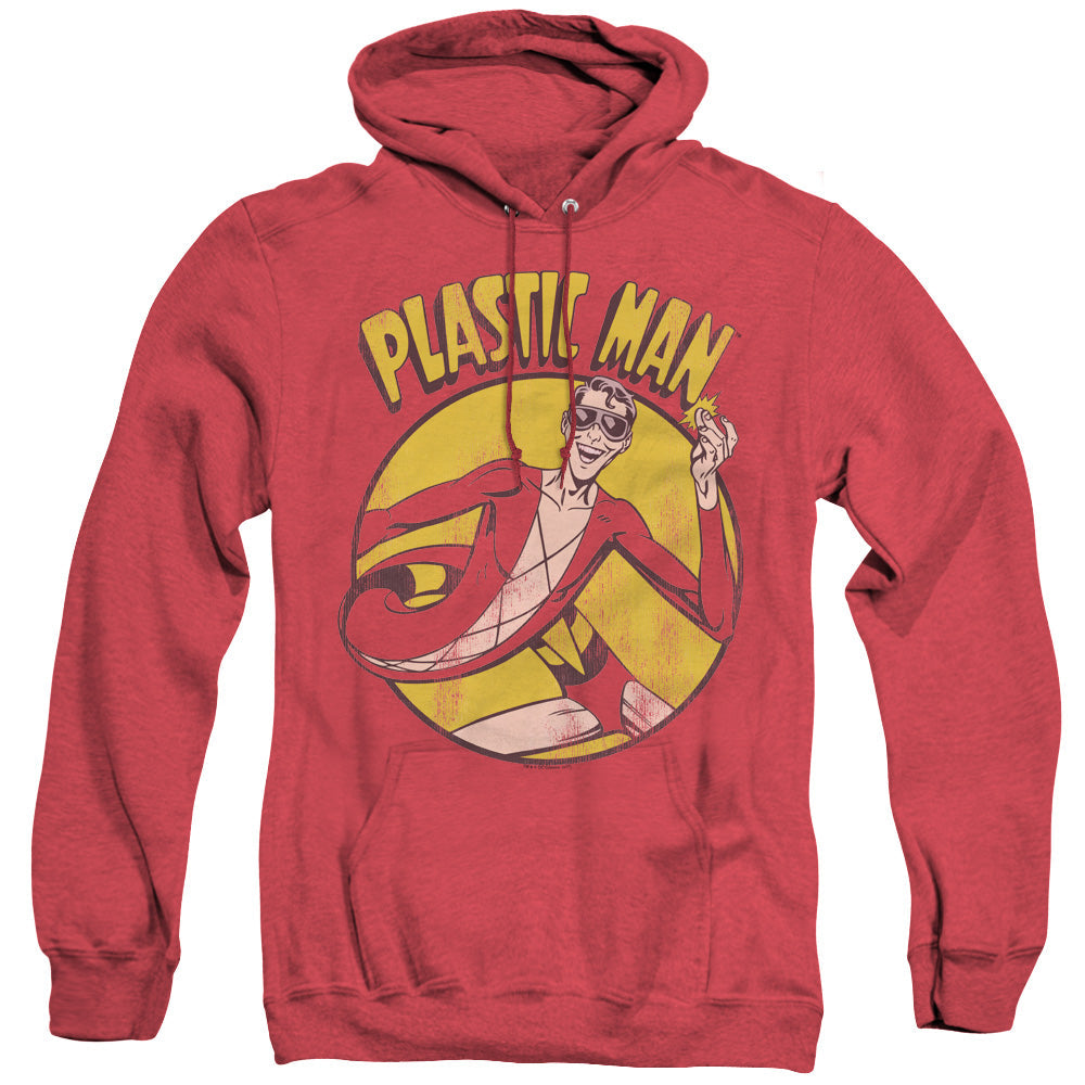 DC Comics Plastic Man Heather Mens Hoodie Red Officially Licensed