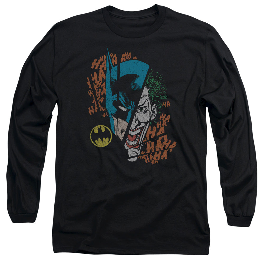DC Comics Broken Visage Mens Long Sleeve Shirt Black Officially Licensed
