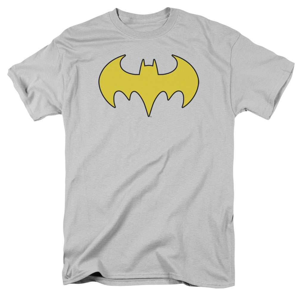Dc Bat Girl Logo Mens T Shirt Silver Officially Licensed