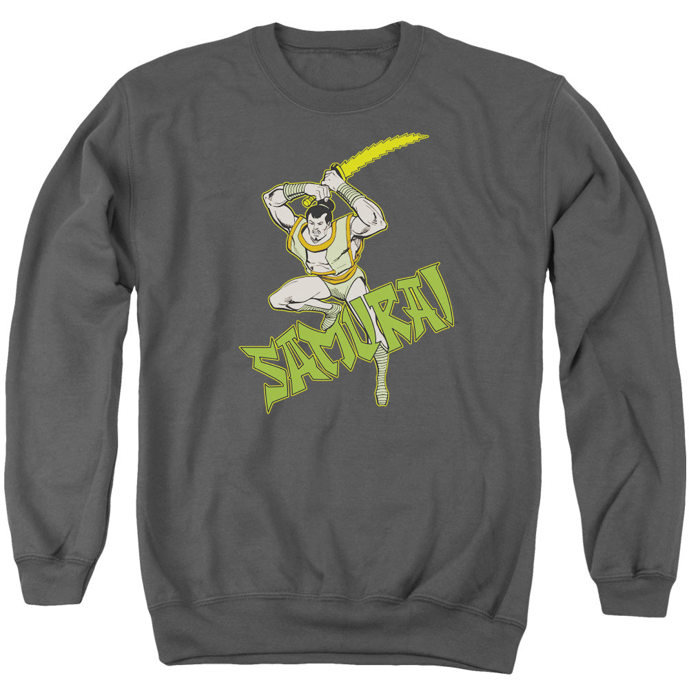 DC Comics Samurai Mens Crewneck Sweatshirt Charcoal Officially Licensed