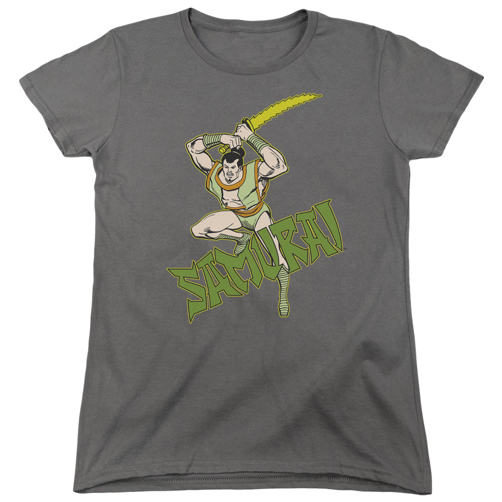 DC Comics Samurai Womens T Shirt Charcoal Officially Licensed