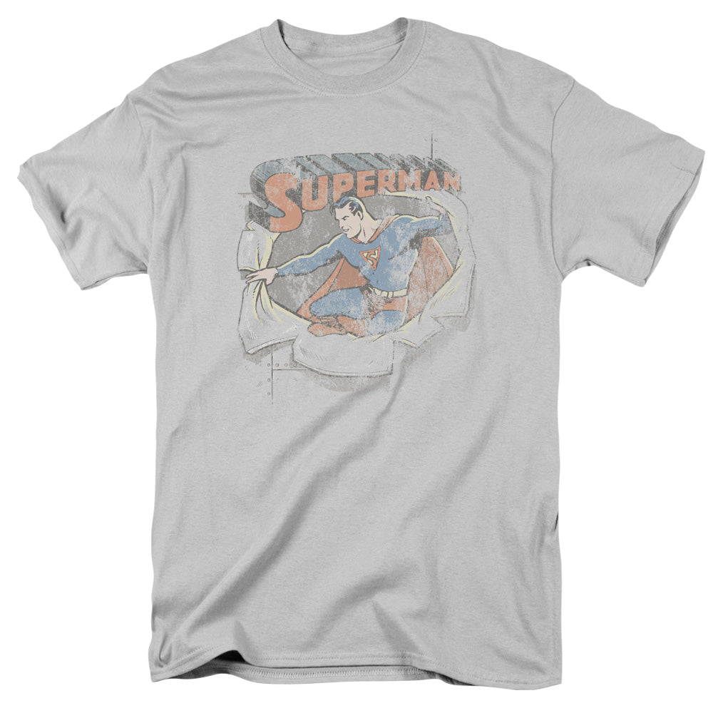 Dc Ripping Steel Mens T Shirt Silver Officially Licensed