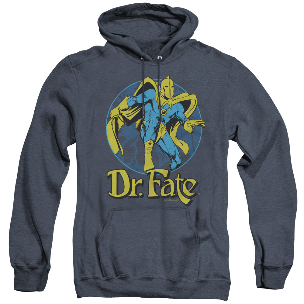 Dc Dr Fate Ankh Heather Mens Hoodie Navy Officially Licensed