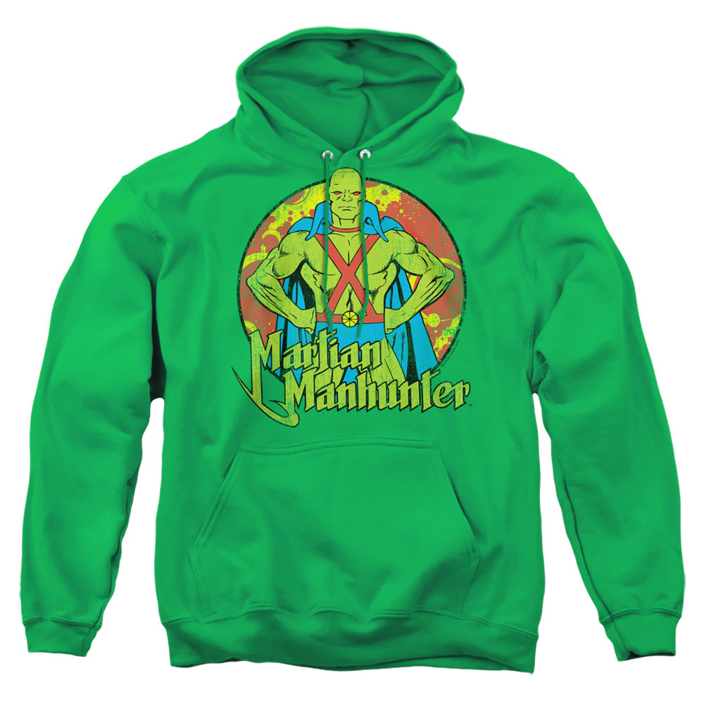 Dc Martian Manhunter Mens Hoodie Kelly Green Officially Licensed