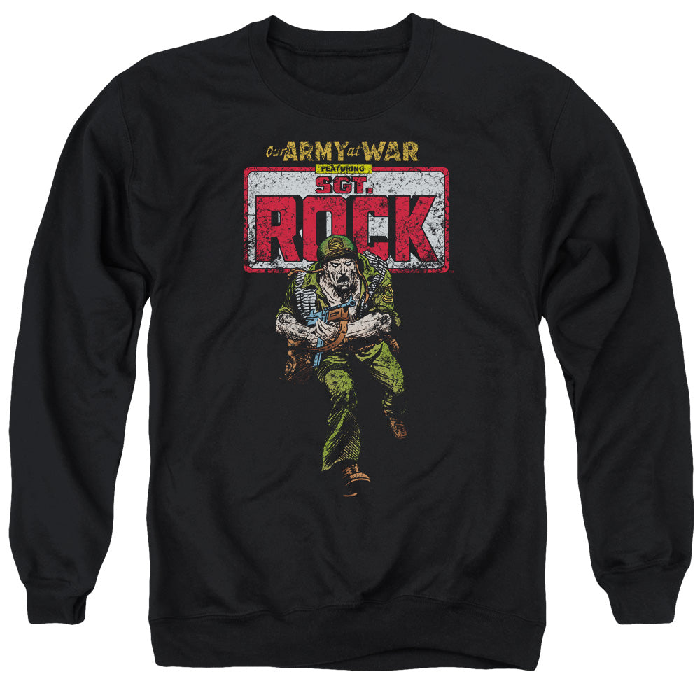 Dc Sgt Rock Mens Crewneck Sweatshirt Black