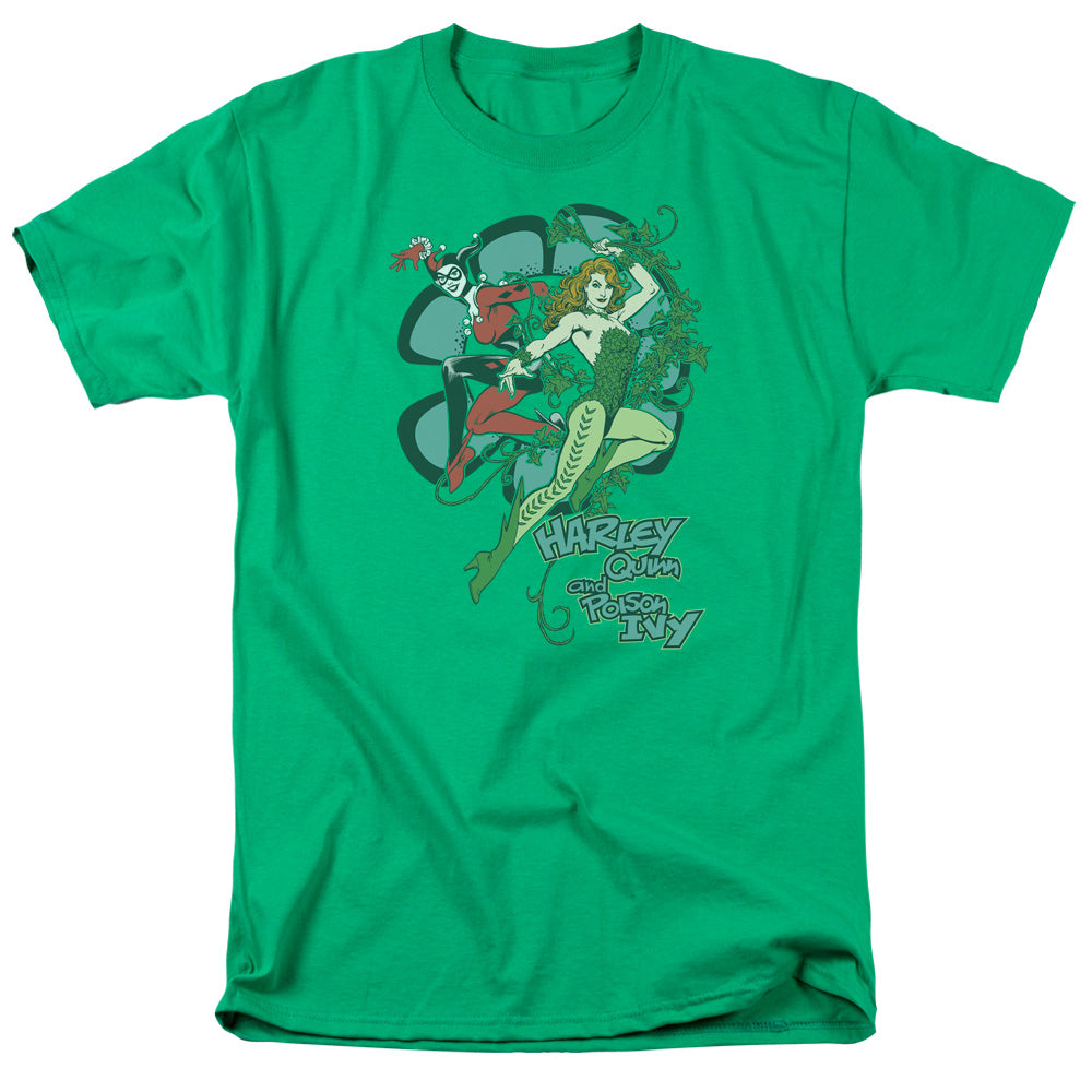 DC Comics Harley and Ivy Mens T Shirt Kelly Green Officially Licensed