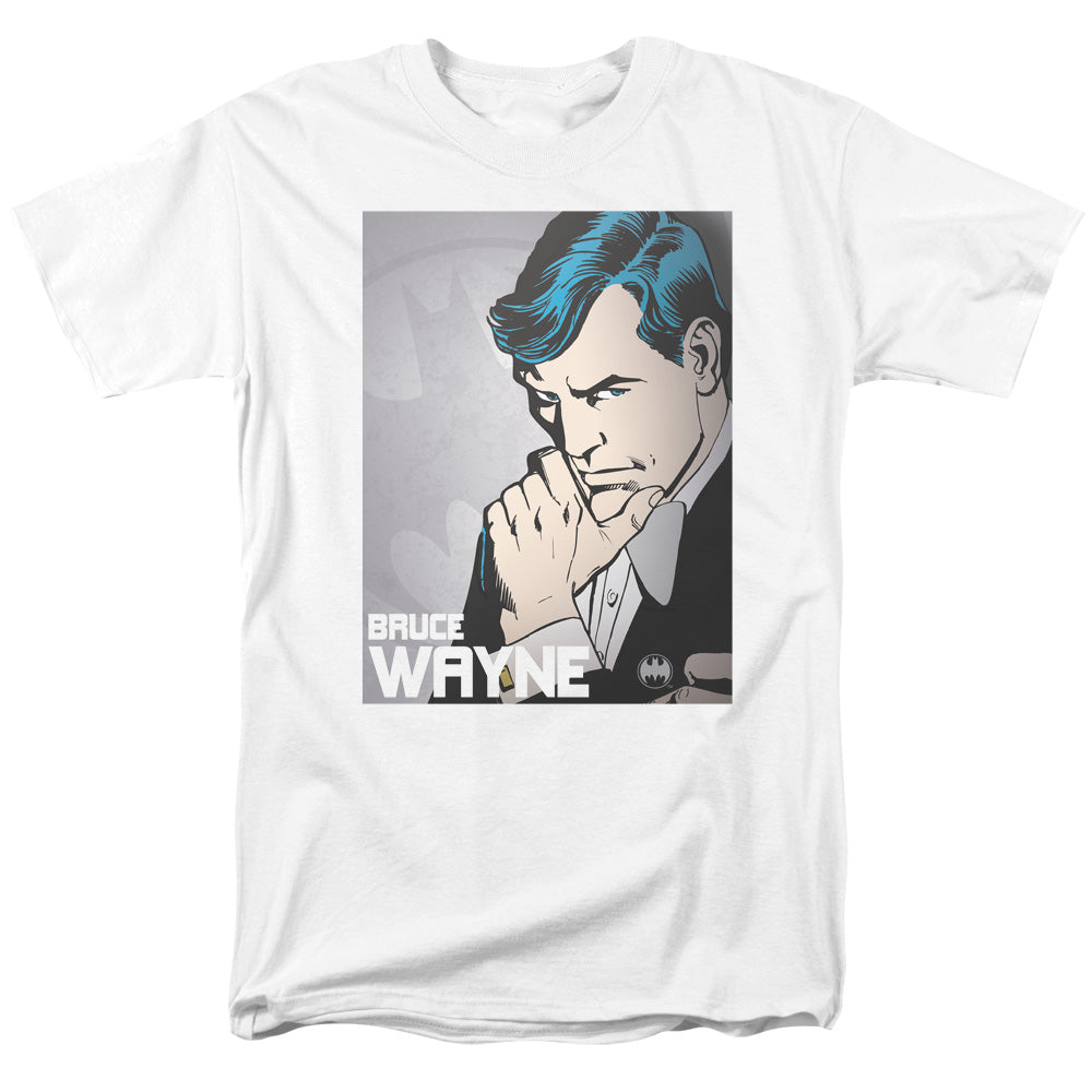 DC Comics Bruce Wayne Mens T Shirt White Officially Licensed