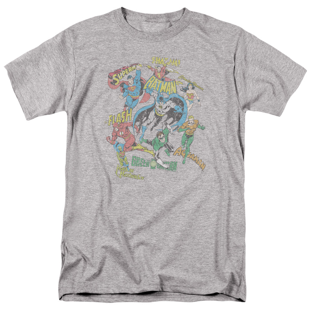 Dc Super Collage Mens T Shirt Silver Officially Licensed