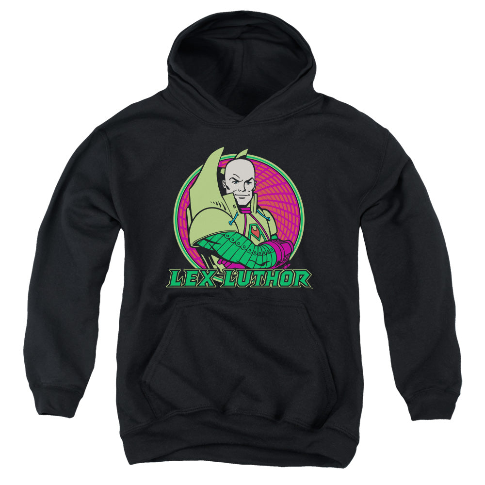 DC Comics Lex Luthor Kids Youth Hoodie Black Officially Licensed
