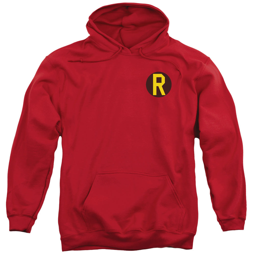 DC Comics Robin Logo Mens Hoodie Red Officially Licensed