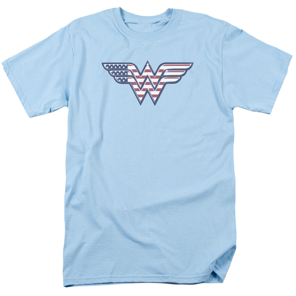 Dc Red,White & Blue Mens T Shirt Light Blue Officially Licensed