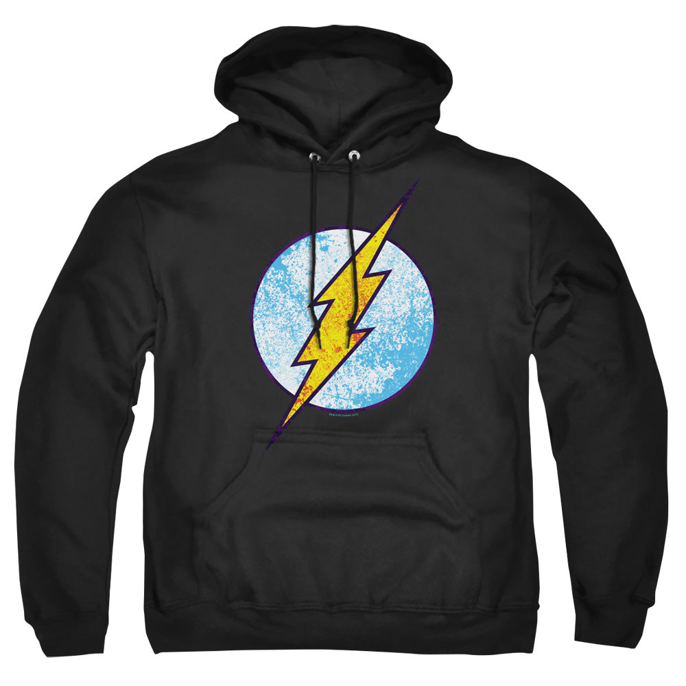 Dc Flash Flash Neon Distress Logo Mens Hoodie Black Officially Licensed
