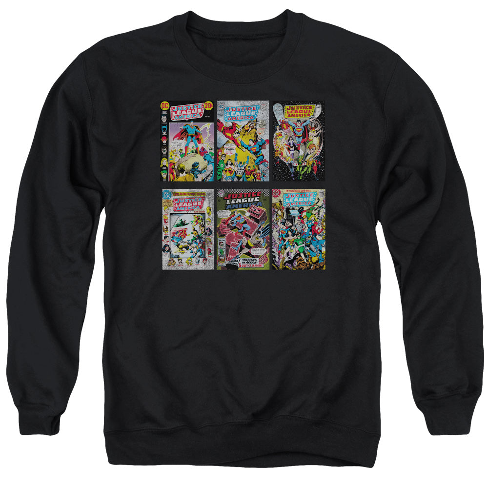 DC Comics DC Comics Covers Mens Crewneck Sweatshirt Black Officially Licensed