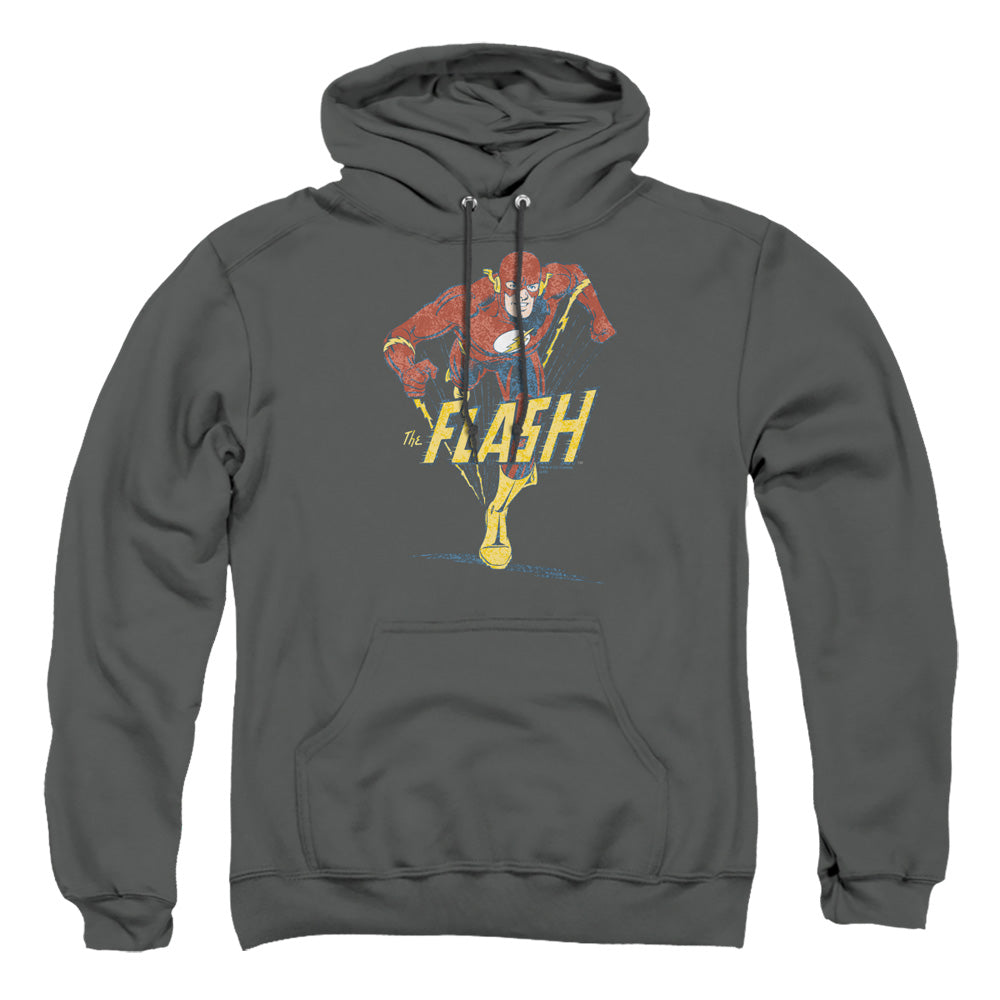 Dc Flash Desaturated Flash Mens Hoodie Charcoal Officially Licensed