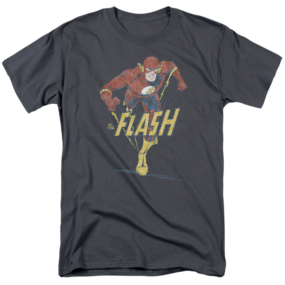 Dc Flash Desaturated Flash Mens T Shirt Charcoal Officially Licensed
