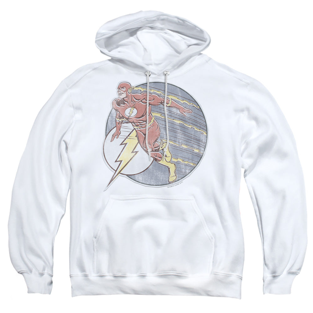 Dc Flash Retro Flash Iron On Mens Hoodie White Officially Licensed