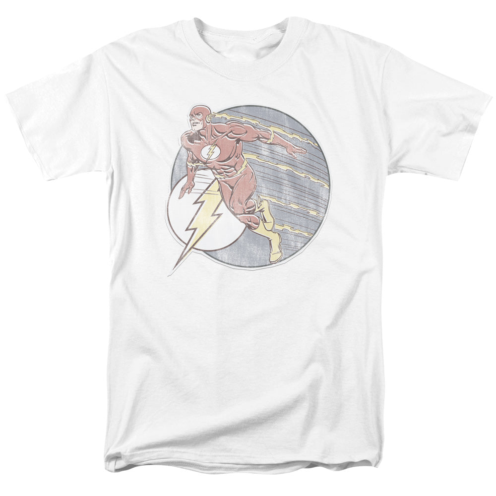 DC Comics Flash Retro Flash Iron on Mens T Shirt White Officially Licensed