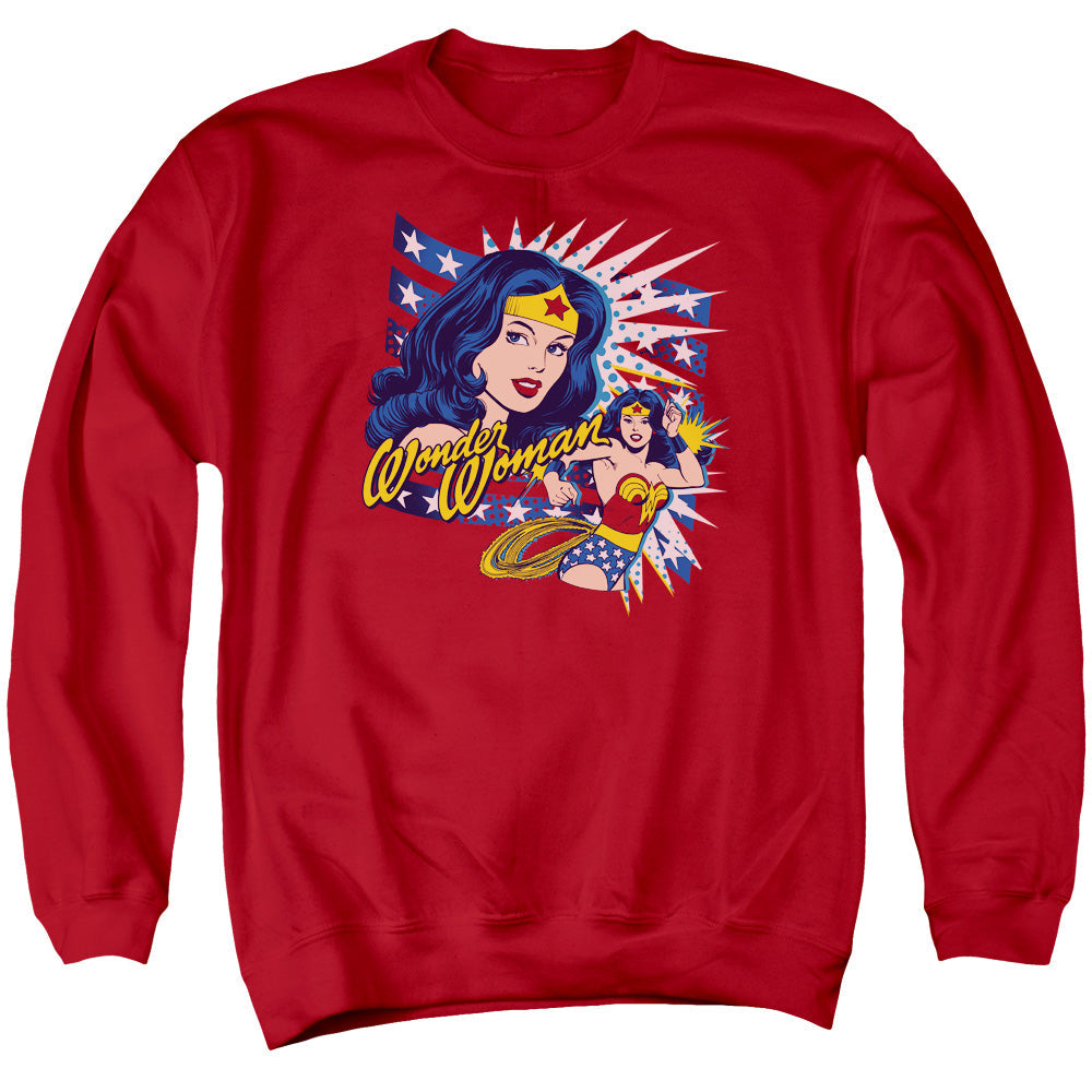 Dco Pop Art Wonder Mens Crewneck Sweatshirt Red